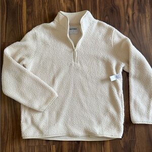 Old Navy Sherpa Quarter-Zip Sweatshirt